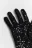 Перчатки длинные вечерние с пайетками - цвет черный - 4