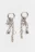 Серьги с подвесками и цепочками - цвет серый - 2