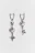 Серьги с подвесками и стразами - цвет серый - 2