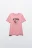 Футболка облегающая с принтом - цвет розовый - 1