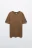 Футболка базовая удлиненная - цвет коричневый - 1