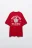 Футболка хлопковая oversize с новогодним принтом - цвет красный - 8