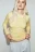 Лонгслив приталенный со сборками - цвет желтый - 1