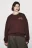 Свитшот оверсайз из футера с принтом - цвет коричневый - 2