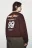 Свитшот оверсайз из футера с принтом - цвет коричневый - 3