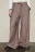 Брюки wide leg на завязках - цвет коричневый - 2