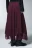 Юбка-трапеция миди асимметричная - цвет бордовый - 3