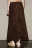 Юбка миди с замшевой фактурой - цвет коричневый - 4