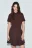 Платье мини с клиньями и округлым воротником - цвет коричневый - 2