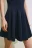 Платье мини в складку с округлым воротником - цвет синий - 6