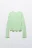 Лонгслив полуприлегающий ажурный - цвет зеленый - 1