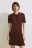 Платье-поло мини с юбкой в складку - цвет коричневый - 3