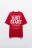 Футболка спортивная хлопковая с принтом - цвет красный - 2