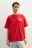 футболка спортивная хлопковая с принтом - цвет красный - 2