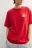 футболка спортивная хлопковая с принтом - цвет красный - 6