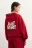 худи спортивная оверсайз из футера - цвет красный - 4