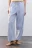 Брюки-джоггеры домашние на завязках в полоску - цвет голубой - 2