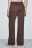 Брюки домашние хлопковые на пуговицах - цвет коричневый - 2