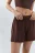 Шорты домашние вискозные со средней посадкой - цвет коричневый - 5