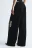 Брюки широкие с надписью из футера - цвет черный - 3