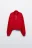 Свитшот с воротником на молнии - цвет красный - 1