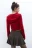Худи-зипка вязаная с капюшоном - цвет красный - 3