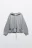 Худи-зипка вязаная с баской  - цвет серый - 9