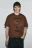 Футболка хлопковая с вареным эффектом - цвет коричневый - 3