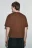 Футболка хлопковая с вареным эффектом - цвет коричневый - 4
