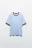 Футболка с принтом и контрастной окантовкой - цвет голубой - 8