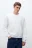 Свитшот базовый удлиненный - цвет белый - 3
