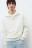 Худи из футера с воротником-стойкой на молнии - цвет белый - 1