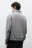 Худи из футера с воротником-стойкой на молнии - цвет серый - 4
