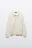 Худи из футера с воротником - цвет белый - 1