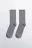 Носки высокие в рубчик - цвет серый - 1