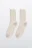 Носки рваные в рубчик - цвет молочный - 1