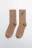 Носки высокие в рубчик с вышивкой - цвет бежевый - 1