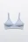 Бюстгальтер-топ в рубчик с надписью - цвет голубой - 1