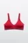 Бюстгальтер-топ в рубчик с надписью - цвет красный - 1