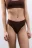 Трусы-стринги бесшовные в рубчик - цвет коричневый - 2