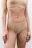 Трусы-стринги бесшовные в рубчик - цвет бежевый - 2