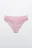 Трусы-слипы с кружевом и средней посадкой - цвет розовый - 1