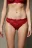Трусы-бразильяна кружевные со средней посадкой - цвет красный - 2