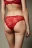 Трусы-бразильяна кружевные со средней посадкой - цвет красный - 3
