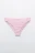 Трусы-бразильяна кружевные со средней посадкой - цвет розовый - 1
