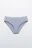 Трусы-танга в рубчик с надписью - цвет голубой - 1