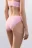 Трусы-танга в рубчик с надписью - цвет розовый - 3