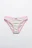 Трусы-слипы в рубчик с кружевом и бантиком - цвет розовый - 1