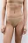 Трусы-танга бесшовные в рубчик - цвет бежевый - 2