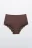 Трусы-шортики с кружевом и средней посадкой - цвет коричневый - 1
